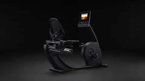 NordicTrack Vélo semi-allongé 10 sur fond noir